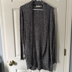 RD Style Black and White Knit Cardigan